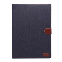 Voor iPad Pro 12.9 inch (2017) Denim structuur horizontaal Flip lederen hoesje met houder & opbergruimte voor pinpassen & portemonnee & Photo Frame(zwart)