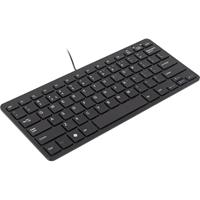 r-gotools Compact USB Tastatur Englisch, QWERTY Schwarz Ergonomisch