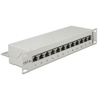 Delock 10? Patchpanel 12 Port Cat.6A grau - 