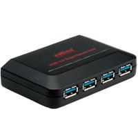 Roline USB hub met 4 poorten - USB3.0 - externe voeding / zwart