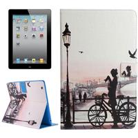 apple Voor iPad 4 / 3 / 2 meisje in Park patroon universele horizontale Flip lederen draagtas met houder & Card Slots & portemonnee