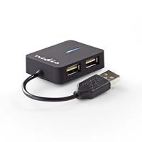 4 Poorten Hub USB 2.0 Reis Zwart