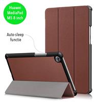 3-Vouw sleepcover hoes - Huawei MediaPad M5 8.4 inch - bruin