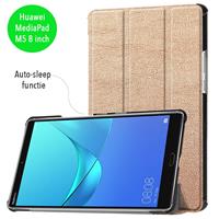 3-Vouw sleepcover hoes - Huawei MediaPad M5 8.4 inch - goud