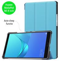 3-Vouw sleepcover hoes - Huawei MediaPad M5 8.4 inch - lichtblauw