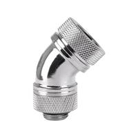 Thermaltake Pacific G1/4 PETG Tube 45-Degree Compression 16mm OD - Chrome Waterkoelinghoekverbinder