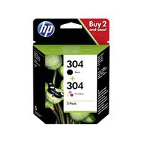 HP 304 Combo Pack 2er-Pack Tinte schwarz cyan magenta gelb