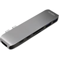 LogiLink UA0302 7 poorten USB 3.1 (Gen 1) Hub Met aluminium behuizing Zilver-zwart