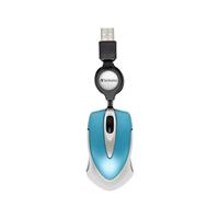 verbatim Go Mini USB Maus Optisch mit Kabelroller Karibikblau