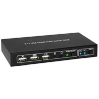 TECHly IDATA-KVM-HDMI2U 2 poorten KVM-schakelaar HDMI USB 3840 x 2160 pix