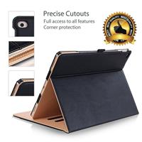 IPadspullekes iPad hoes 2018 luxe leer bruin zwart
