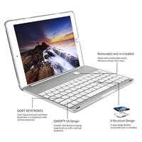 iPad Air Toetsenbord Hoes Zilver met Touchpad Muis