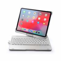 iPad Pro 11 toetsenbord draaibare case zilver