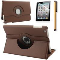 IPadspullekes iPad Mini 4 hoes 360 graden leer bruin