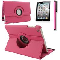 IPadspullekes iPad Mini 4 hoes 360 graden leer roze