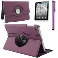 IPadspullekes iPad Mini 4 hoes 360 graden leer paars