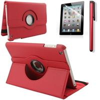 IPadspullekes iPad Mini 4 hoes 360 graden leer rood
