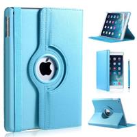 IPadspullekes iPad 2018 hoes 360 graden licht blauw leer