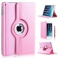 IPadspullekes iPad 2018 hoes 360 graden licht roze leer