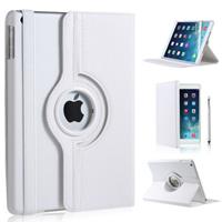 IPadspullekes iPad 2017 hoes 360 graden wit leer