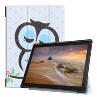 CasualCases 3-Vouw sleepcover hoes - Lenovo Tab E10 - Lazy Owl