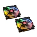 raijintek AURAS 12 RGB PC-Gehäuse-Lüfter Schwarz, RGB (B x H x T) 120 x 120 x 25mm