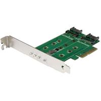 StarTech.com 3PT M.2 SSD Adapter Card - 1x PCIe (NVMe) 2x SATA M.2 PCIe 3.0