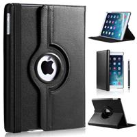 IPadspullekes iPad 10.2 2019/2020/2021 hoes 360 graden zwart leer