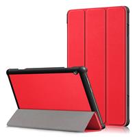 Lunso 3-Vouw sleepcover hoes - Lenovo Tab M10 - Rood