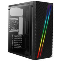 AeroCool Streak RGB, ATX, Window, Zwart