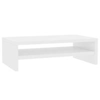 Monitorstandaard 42x24x13 cm spaanplaat hoogglans wit