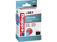 Edding Cartridge Compatibel Single Zwart EDD-381 Brother LC980 black - REMAN - 18-381