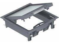 obobettermann OBO BETTERMANN Geräteeinsatz GES4-2U10 RAL9011 Universalmontage