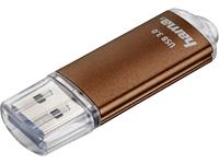 Hama Laeta, 128GB. Capaciteit: 128 GB, Aansluiting: USB Type-A, USB-versie: 3.2 Gen 1 (3.1 Gen 1), Leessnelheid: 45 MB/s. Vormfactor: Dop, Kleur van het product: Bruin
