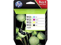 HP 912XL (3YP34AE) Inktcartridge 4-kleuren Multipack Hoge capaciteit
