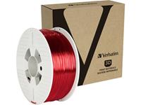 Verbatim 55062 55062 Filament PETG 2.85 mm 1 kg Rood (transparant) 1 stuk(s)