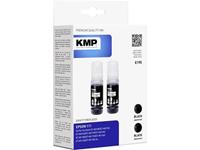 KMP Navulinkt vervangt Epson 111, 111 EcoTank, T03M1, C13T03M140 Compatibel 2-pack Zwart E195 1649,0001