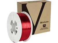 Verbatim 55054 Filament PETG 1.75 mm 1 kg Rood (transparant)