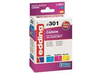 edding Tintenpatrone ersetzt Canon CLI-526C/M/Y Multipack 3 Kompatibel Kombi-Pack Cyan, Magenta, Gel