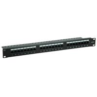 Value Premium CAT6 Gigabit 19'' Patch Panel 1U met 24 poorten - niet afgeschermd / zwart