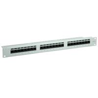 Value Premium CAT6 Gigabit 19'' Patch Panel 1U met 24 poorten - niet afgeschermd / grijs