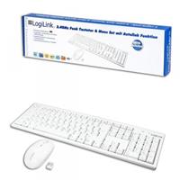 LogiLink Combo Set met Autolink - Keyboard and mouse set - Wit