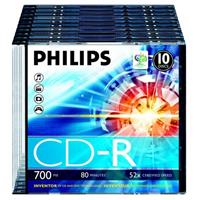 philips CD-R 80Min 700MB 52x Slimcase 10
