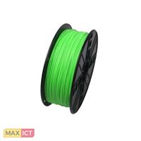 Gembird 3DP-PLA1.75-01-FG. Printmateriaal: Polymelkzuur, Printkleuren: Fluorescent green, Kerfslagsterkte: 5 kJ/m². Gewicht: 1 kg, Dichtheid: 1250 kg/m³, Diameter: 1,75 mm. Breedte verpakkin