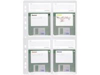 Diskette-ordnerhoes 4 diskettes 3,5 inch Transparant 5 stuk(s) 524319