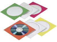 CD-hoes 1 CD/DVD/Blu-Ray Papier Rood, Groen, Blauw, Oranje, Geel 100 stuk(s) (b x h x d) 125 x 125 x 1 mm 78369