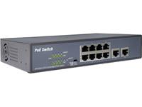 DIGITUS PoE Fast Ethernet Switch, 8 Port + 2 Port Uplink