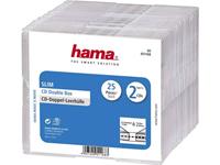 hama 2-voudig CD-hoes 2 CDs/DVDs/Blu-rays Polystereen Transparant 25 stuk(s) (b x h x d) 125 x 142 x 5.2 mm 00051168