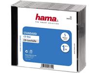 CD-hoes 1 CD/DVD/Blu-Ray Polystereen Transparant, Zwart 5 stuk(s) (b x h x d) 140 x 125 x 10.4 mm 00044744