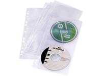durable 4-voudig CD/DVD-ordnerhoes 4 CDs/DVDs/Blu-rays Polypropyleen Transparant 5 stuk(s) 528219